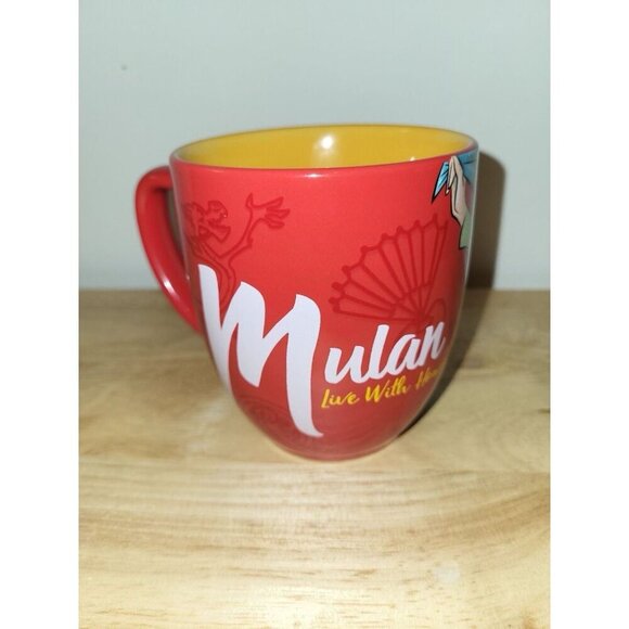 ⭐️ 2/$50 Disney Parks Mulan Coffee Mug “Live With Honor” Ceramic Mug - Picture 3 of 6